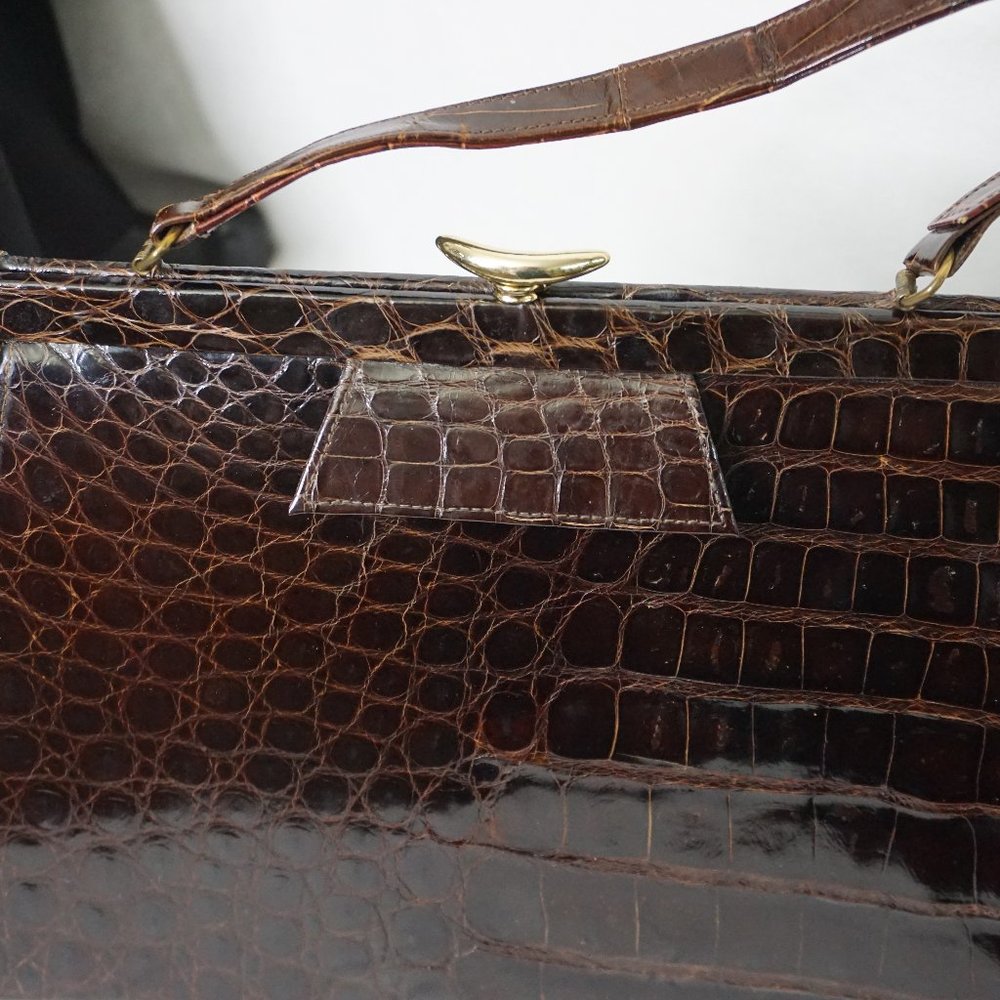 Vintage EUC Sterling Alligator Bag - Picture 8 of 11